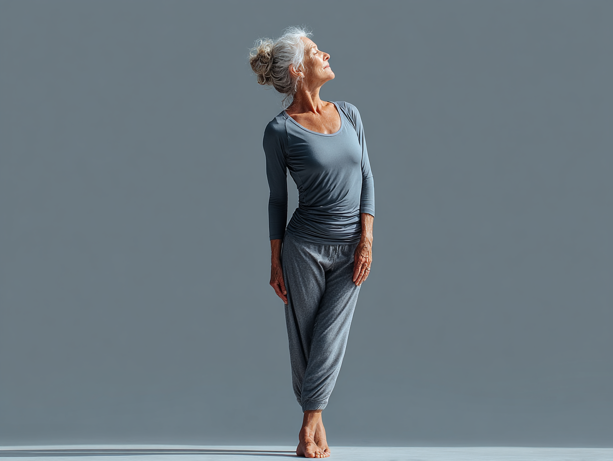 Instructor de yoga lucrând cu un grup de seniori